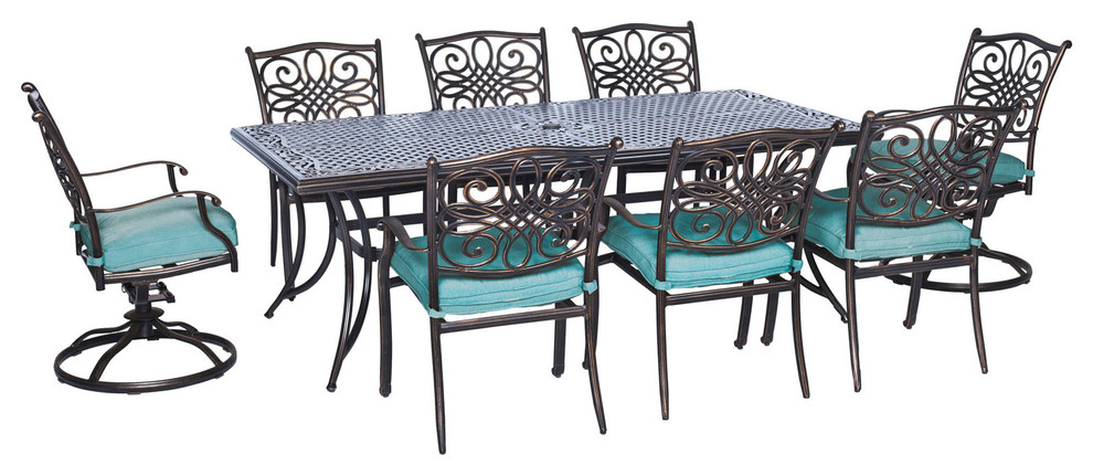 Traditions 9-Piece Dining Set in Blue