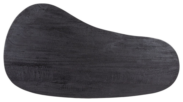 Modern Oblong Wood Nesting Tables, Black, Set of 2 Sizes - Midcentury ...