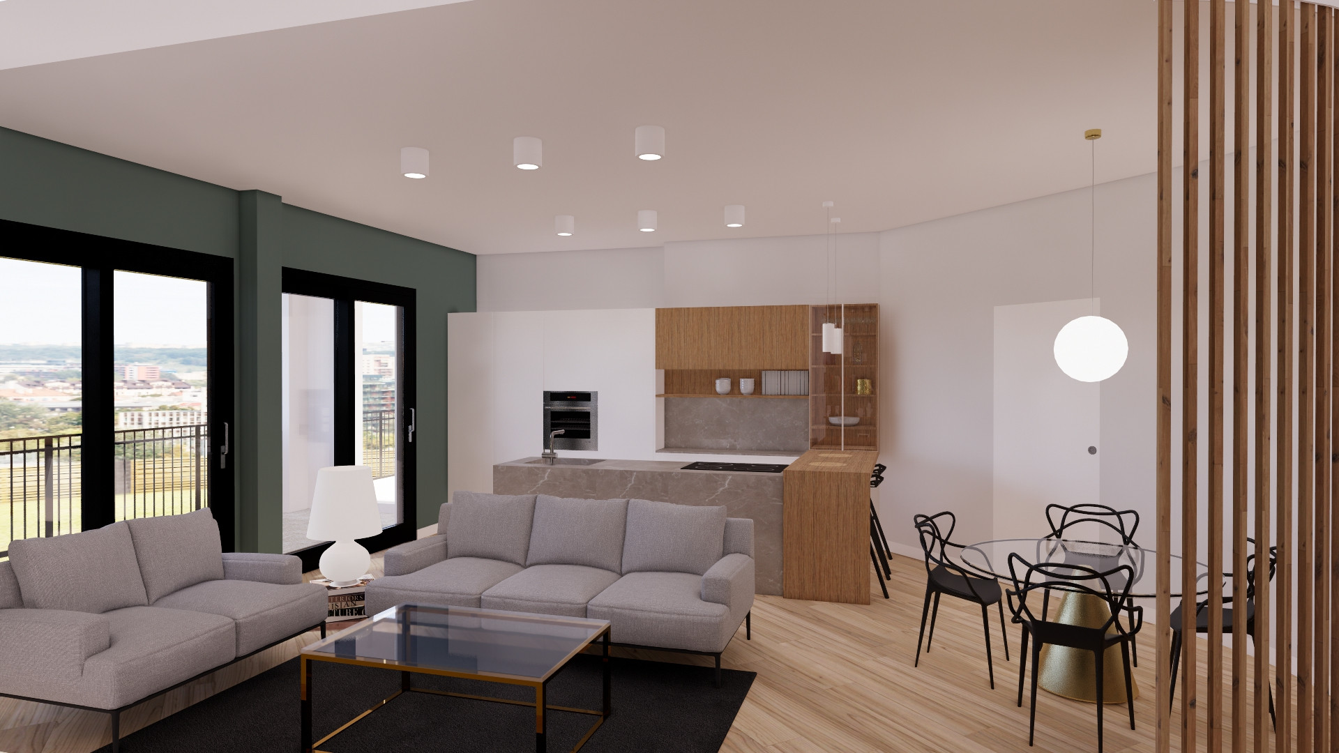 VIA CARRIERA | Render soggiorno