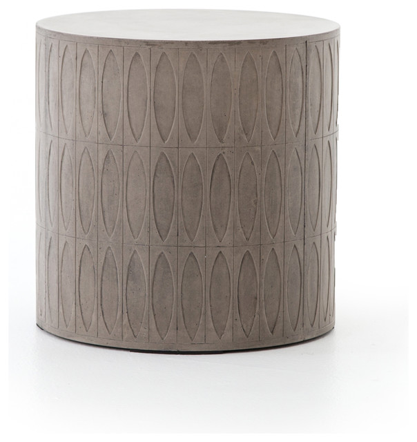 20" Bacco End Table Side Concrete Dark Grey Modern Contemporary Design
