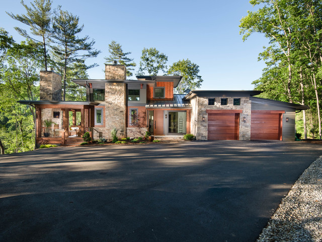 Organic Modern Mountain Home rustic-exterior