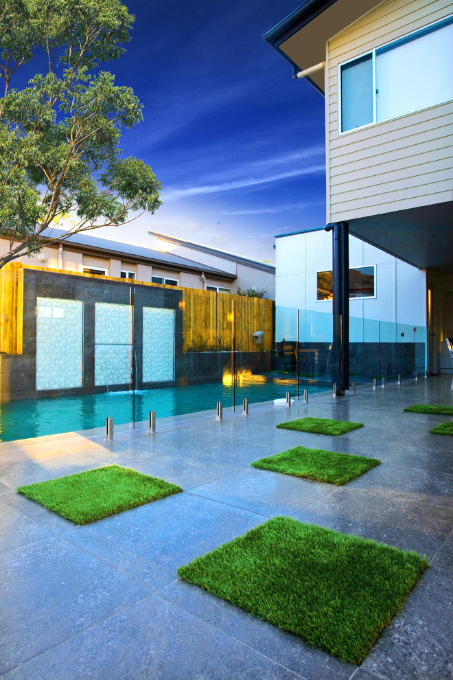 Contemporary rectangular pool in Sunshine Coast.