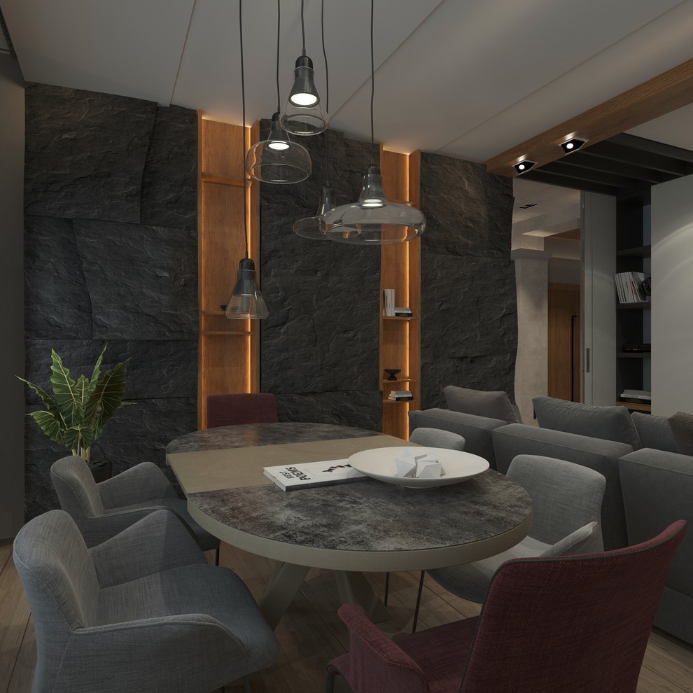 Квартира с элементами индустриального стиля