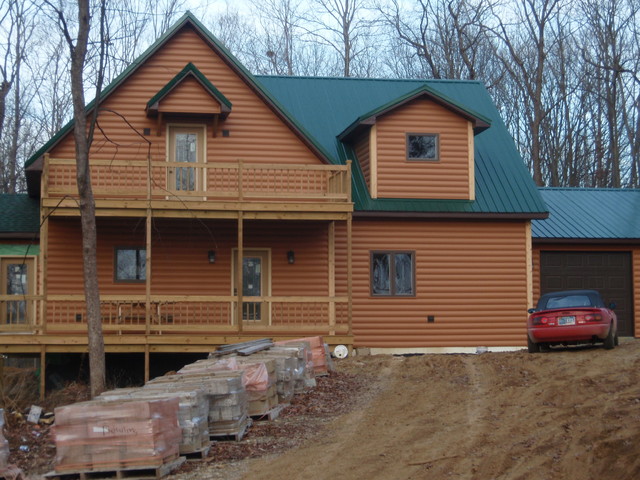 Log Cabin Built With Vinyl Siding Rustic Exterior Dc Metro