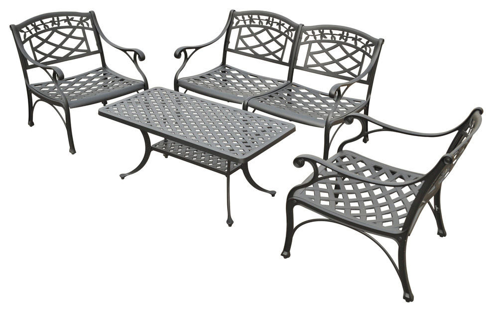 Sedona 4-Piece Cast Aluminum Outdoor Conversation Seating Set
