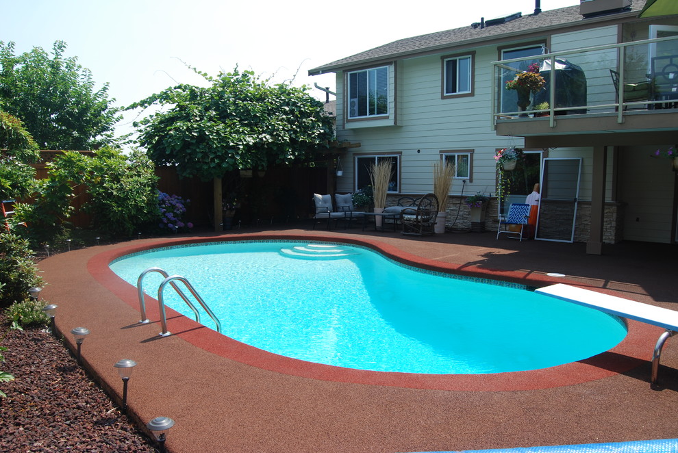 Photo of a traditional pool in Vancouver.