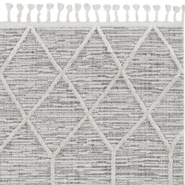KAS Willow 1102 Ivory Gray Area Rug, 3'x5' Contemporary