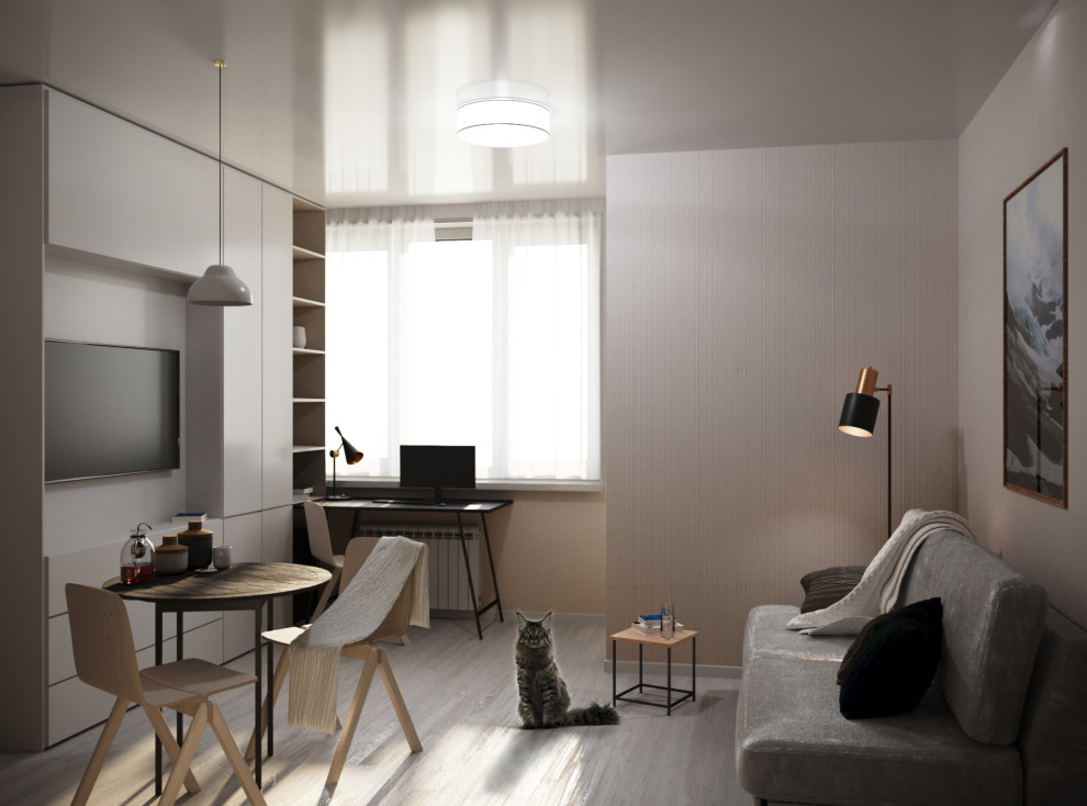 Кухня-гостиная в смешанном стиле