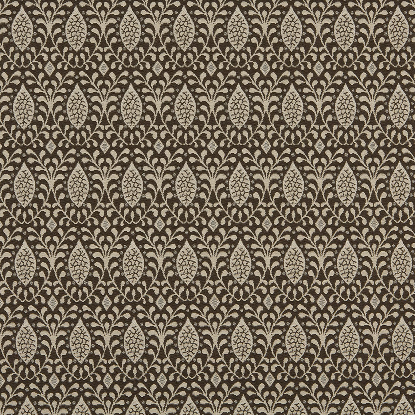 Brown And Tan Vines Leaves Diamond Indoor Outdoor Upholstery Fabric By The Yard