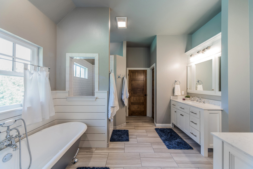 Design ideas for a transitional bathroom in Oklahoma City.