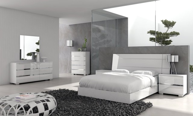 Dream Modern Bedroom Set In Walnut 2535 90