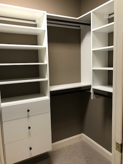 His and Hers walk-in closets inHendersonville, NC