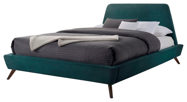 Modrest Lewis Mid Century Modern Teal Walnut Bed Midcentury Modrest Lewis Mid Century Modern Teal Walnut Bed Midcentury Platform Beds By Vig Furniture Inc