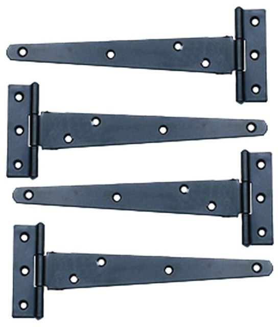4 Pieces T Strap Door Hinge Black Rsf Wrought Iron 9