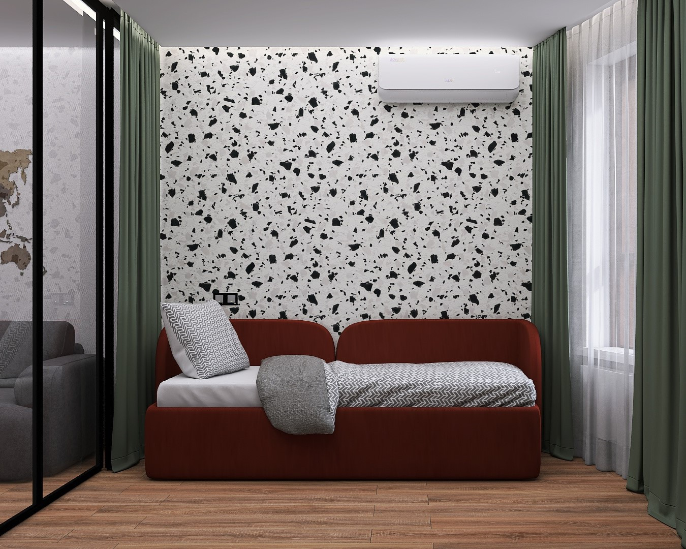 Стильная двушка для семьи из 4-х человек!