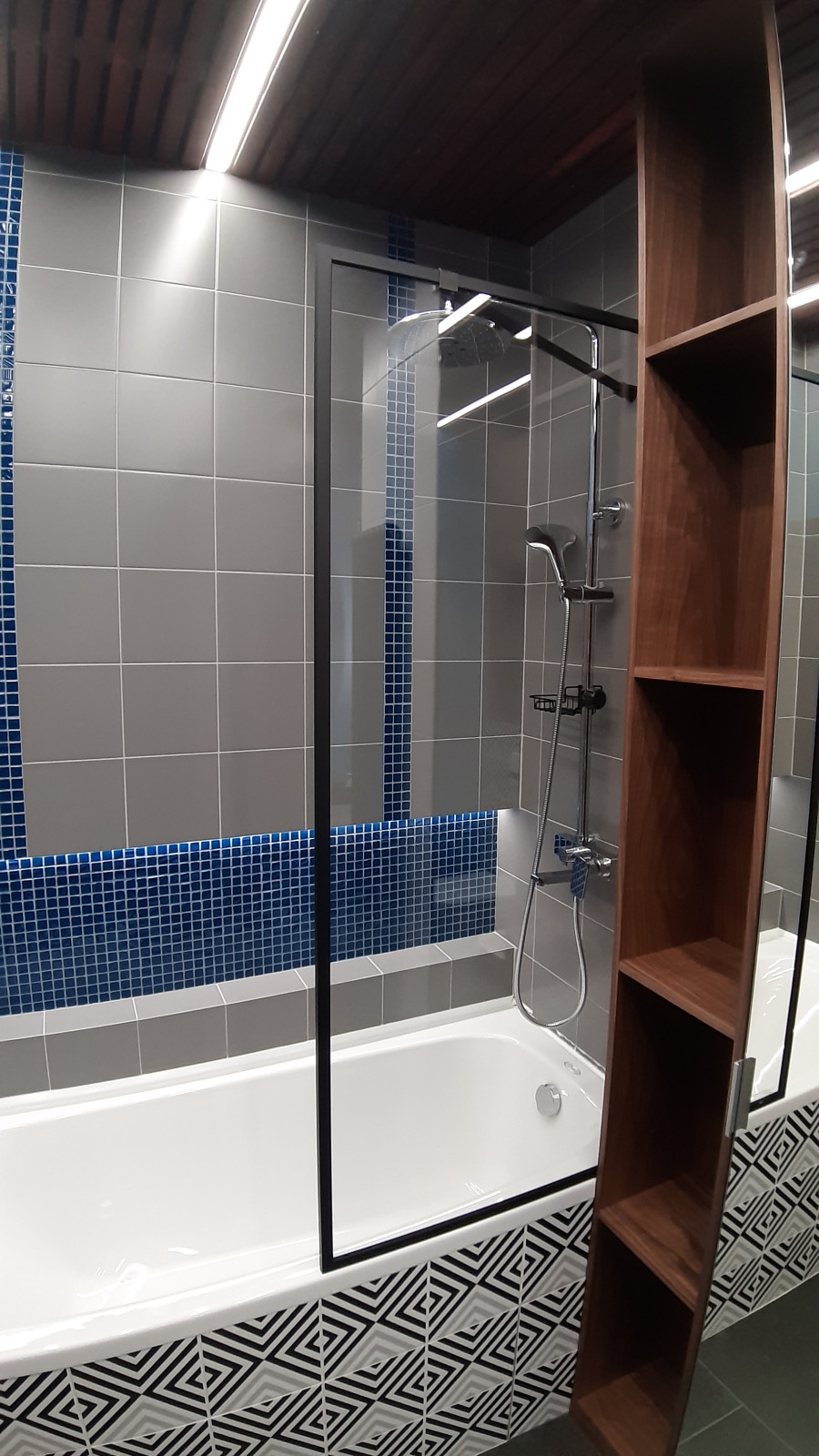 Шторка для душа в стиле лофт