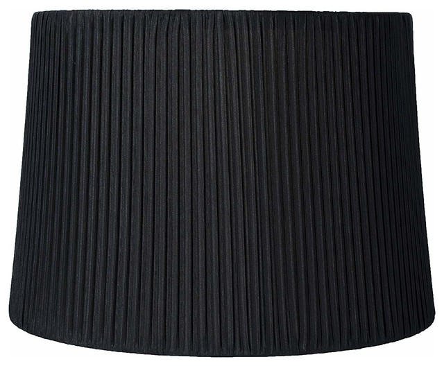 black silk pleated lamp shades