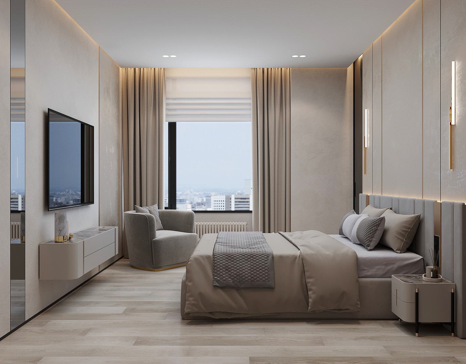 2023г. Интерьер квартиры 134 м2 в ЖК "Чикаго"