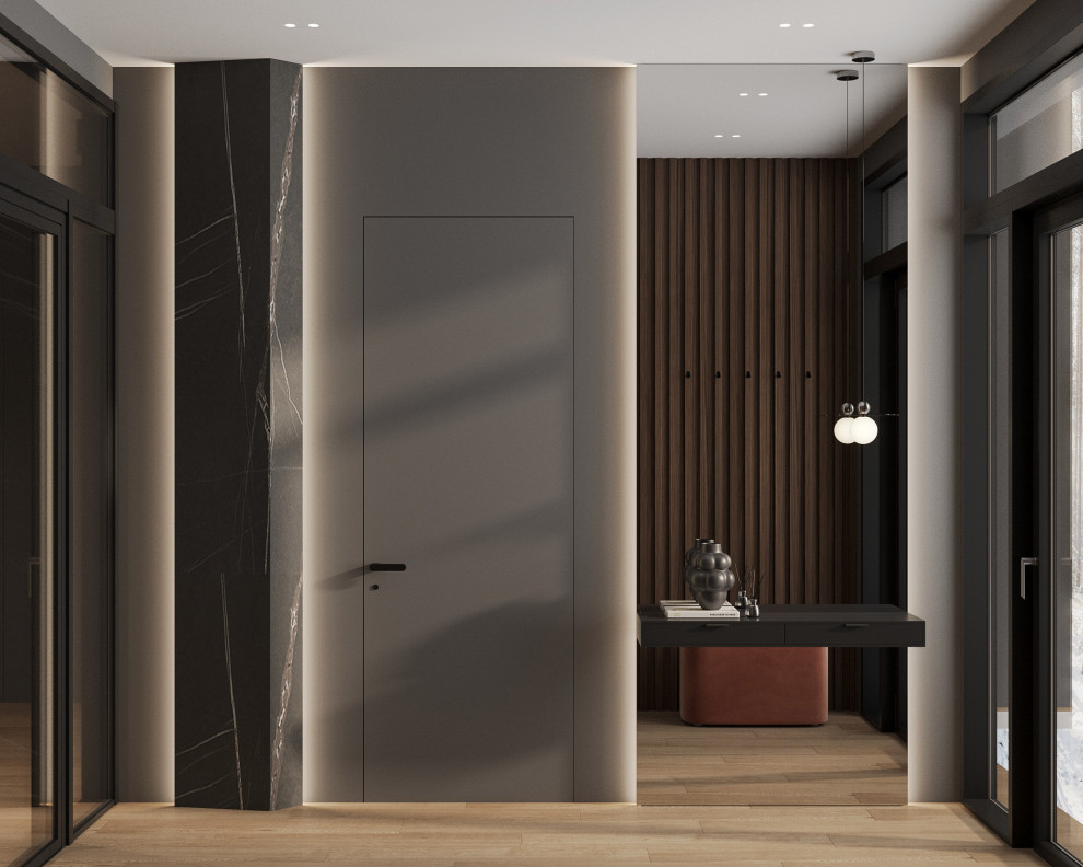 Темный минимализм в коттедже