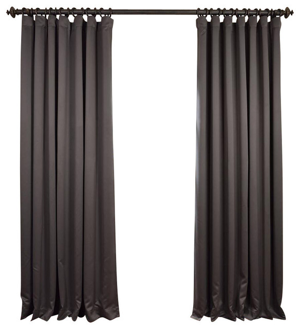 Anthracite Gray Doublewide Blackout Curtain Single Panel