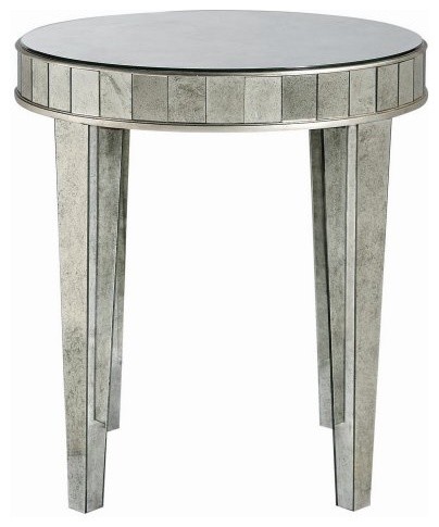 Bernhardt Estelle Mirrored Round Side Table Eclectic Tables Bernhardt Estelle Mirrored Round Side Table