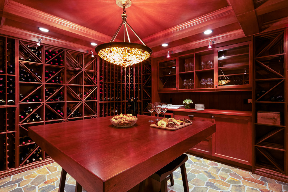 Traditional wine cellar in Calgary.