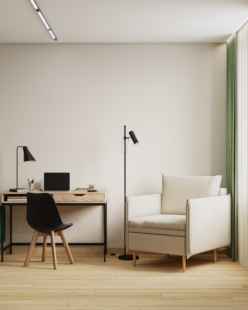 Изумрудная кухня-гостиная, ЖК "Приморский квартал