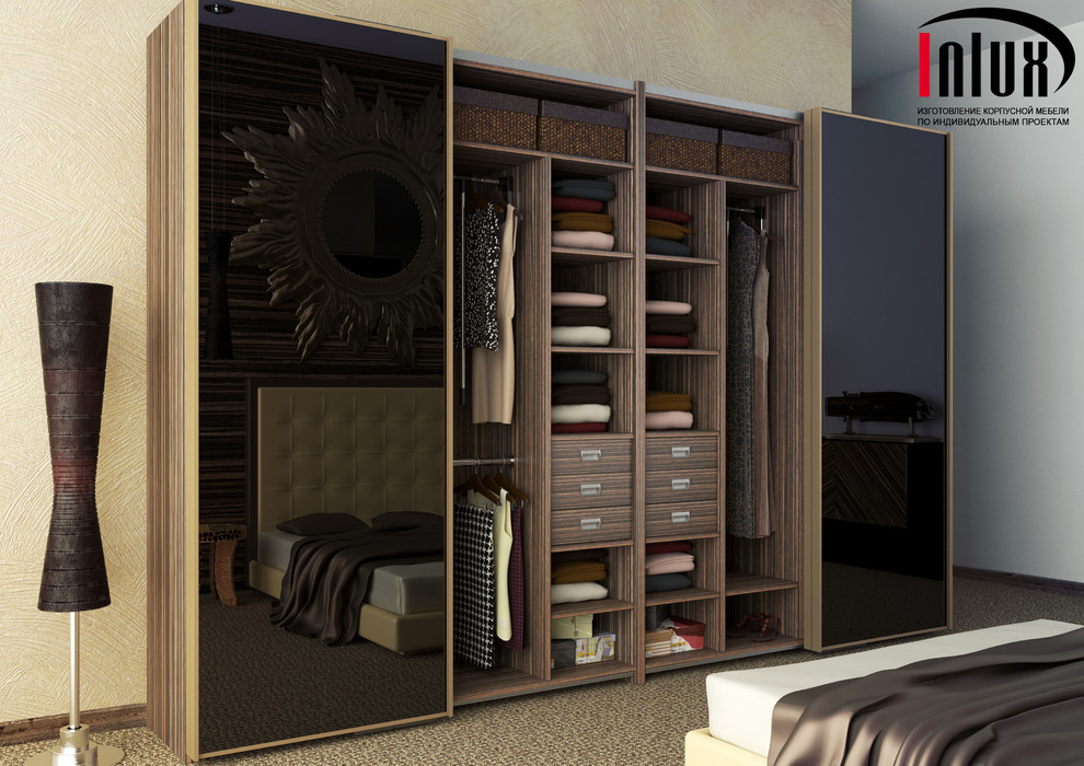 Шкафы с компланарной системой раздвижения дверей