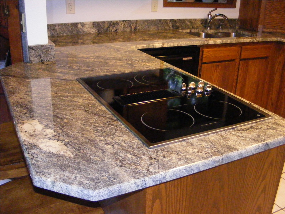 Example of a mountain style kitchen design in Seattle