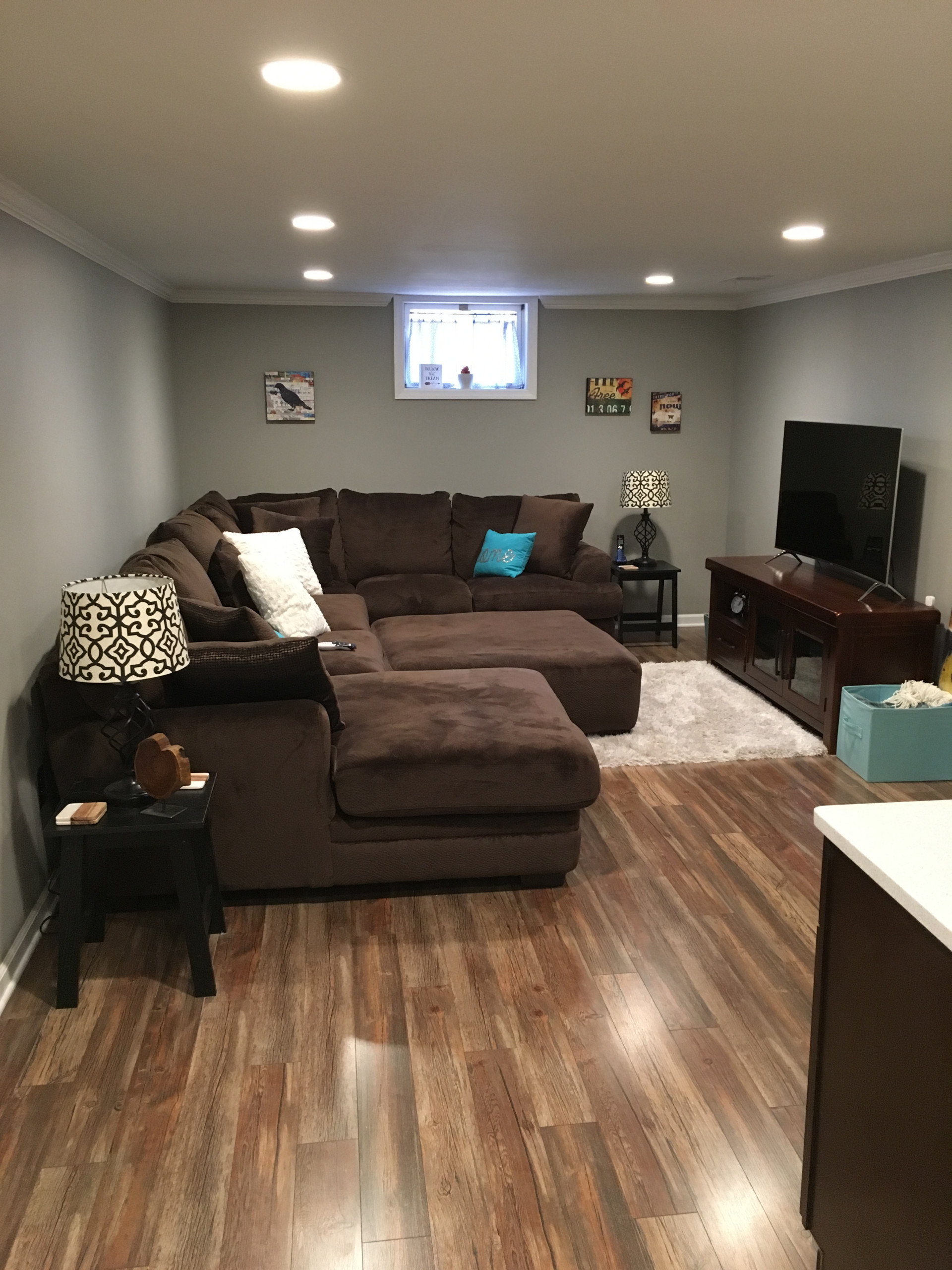 Transitional basement renovation