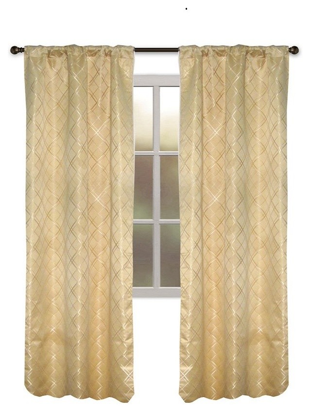 golden color curtains