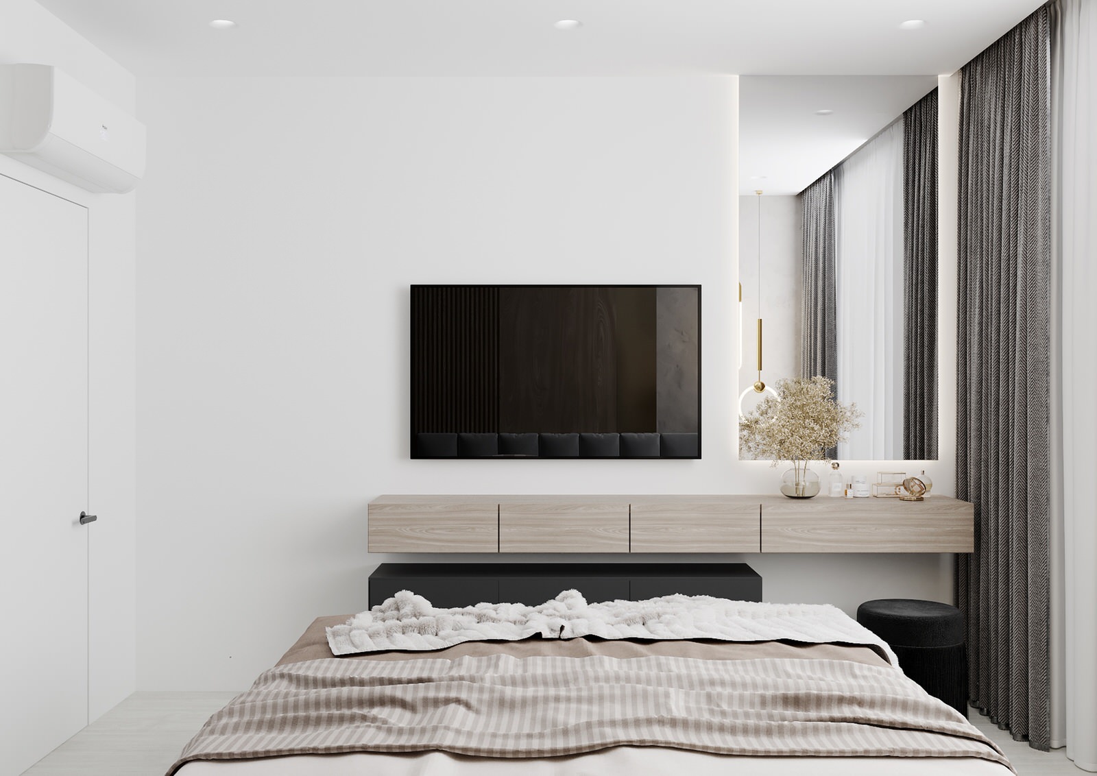 Уютная спальная для молодой семьи