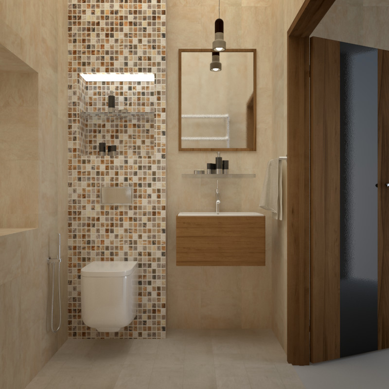 Дизайн-проект ванной комнаты от «Strekoza Design»