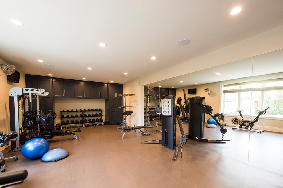Alpine Elegance Home Gym Salt Lake City by Quilter Construction