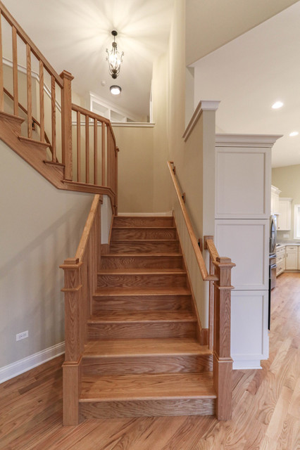 Custom First Floor Master | Downtown Naperville craftsman-staircase