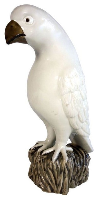 Pre-owned Mid-Century Porcelain Parrot