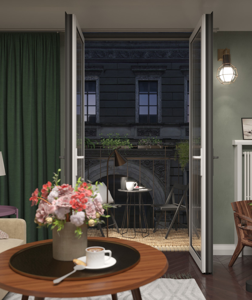 3d визуализация гостиной