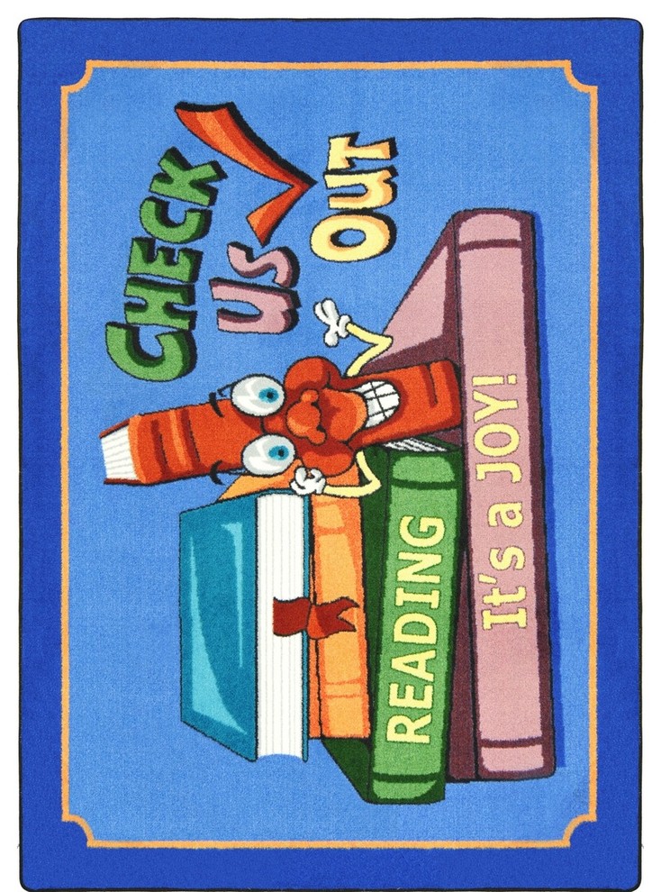 Kid Essentials Rug, Check Us Out, 5'4"x7'8"
