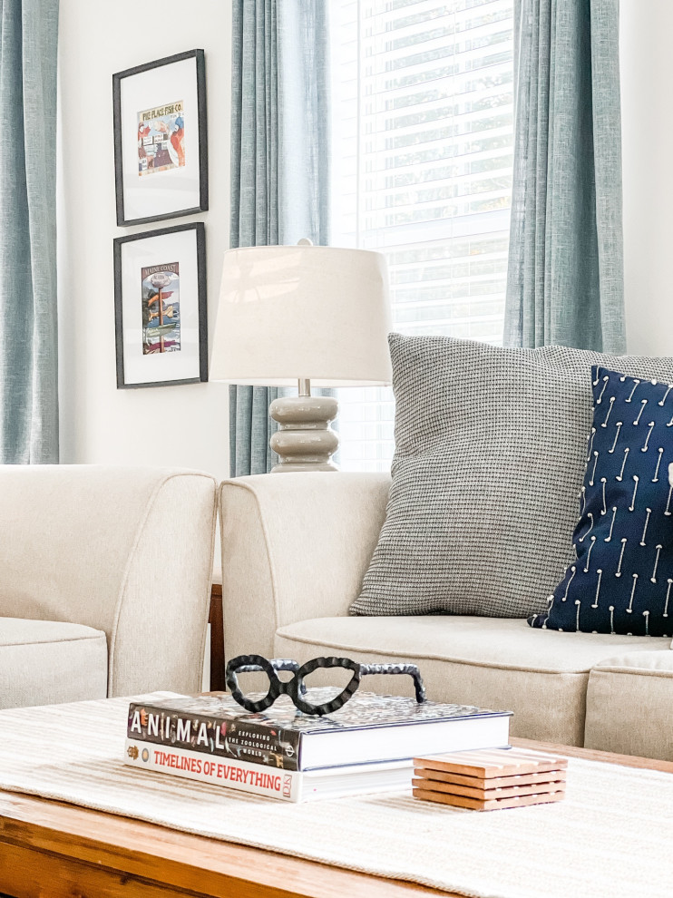 Light and airy with pops of blue