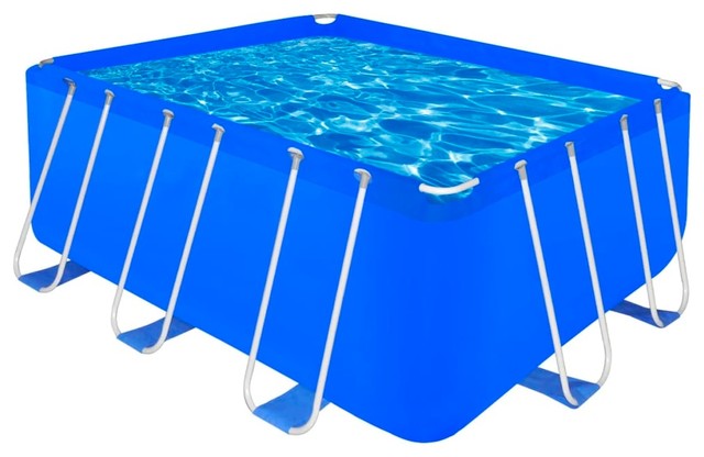 Above Ground Swimming Pool Steel Rectangular 13' 1" x 6' 9" x 4'