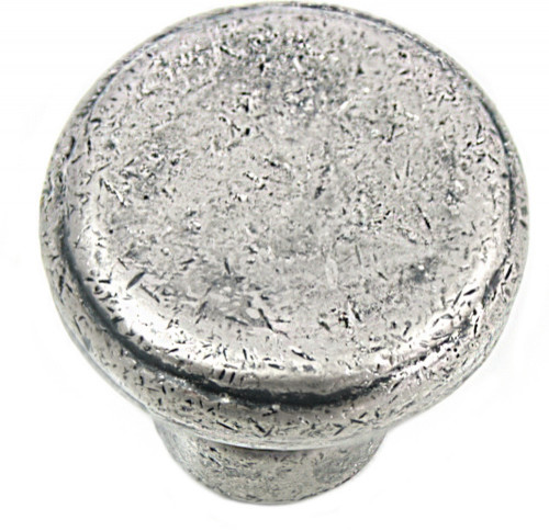 MNG Hardware Large Button Knob - Riverstone - Distressed Pewter