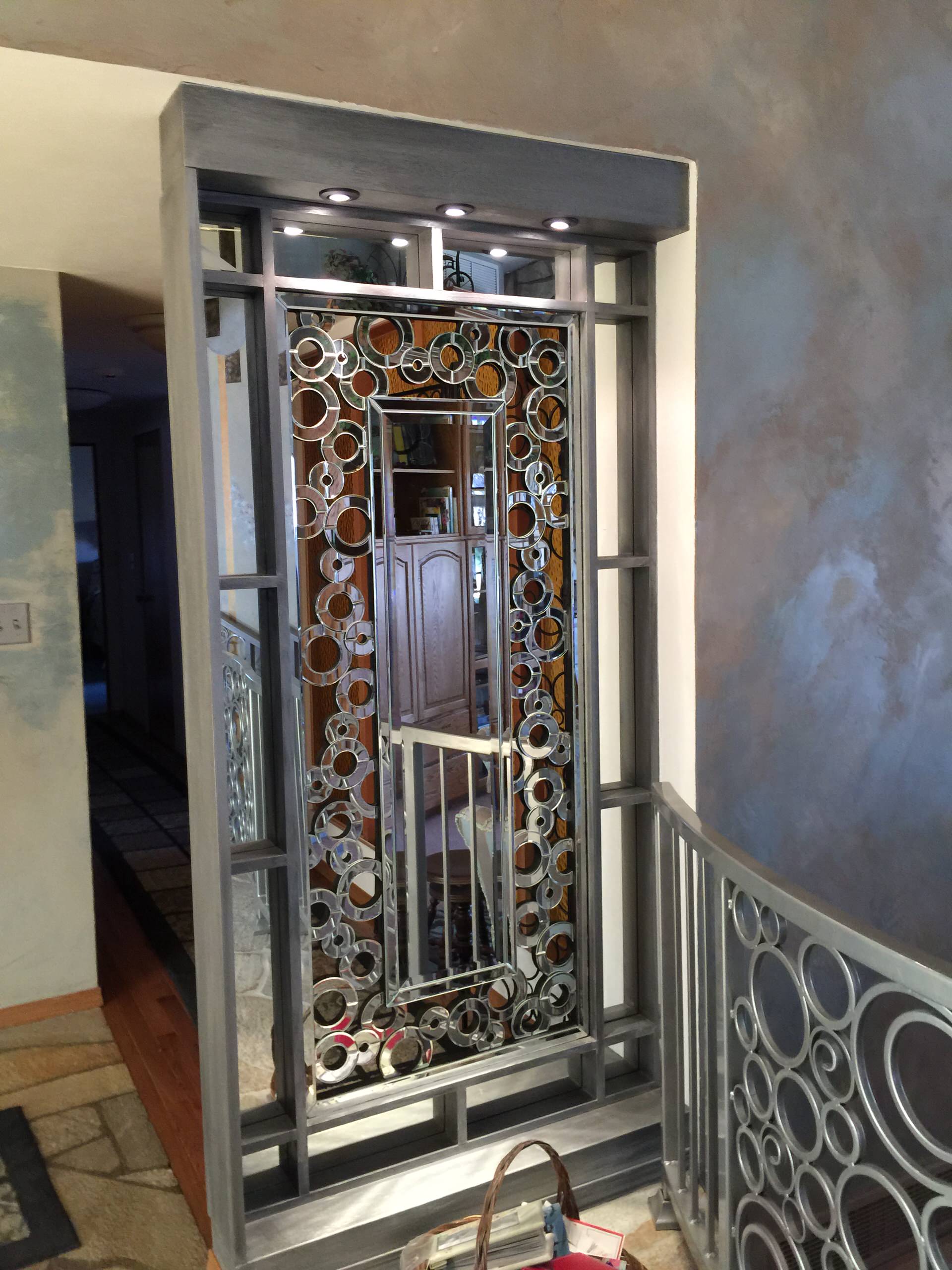 Mirror wall divider " Circles"