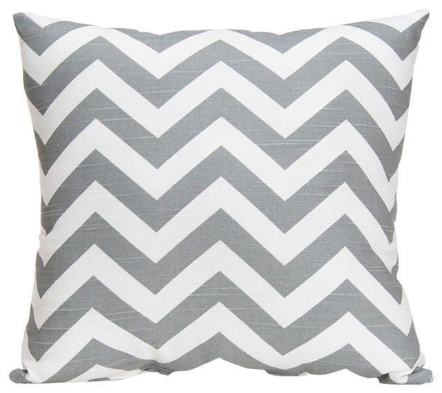 Swizzle Pillow, Gray Chevron