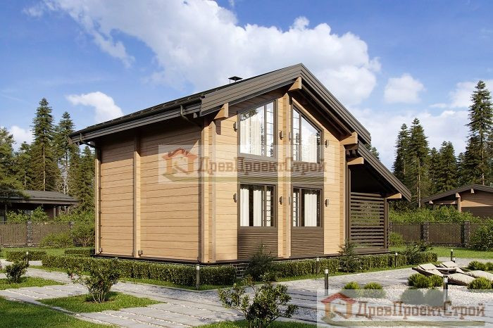 Проект бани № 159. Баня из бруса массива естественной влажности 140 х 140,  106,