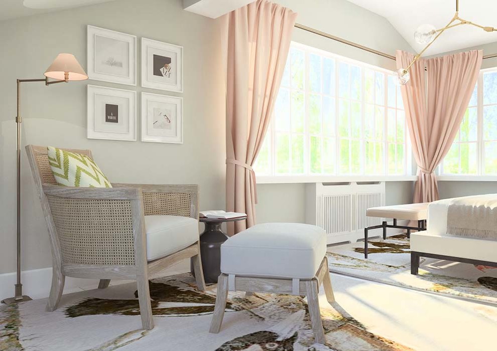 Дизайн спальни в загородном доме