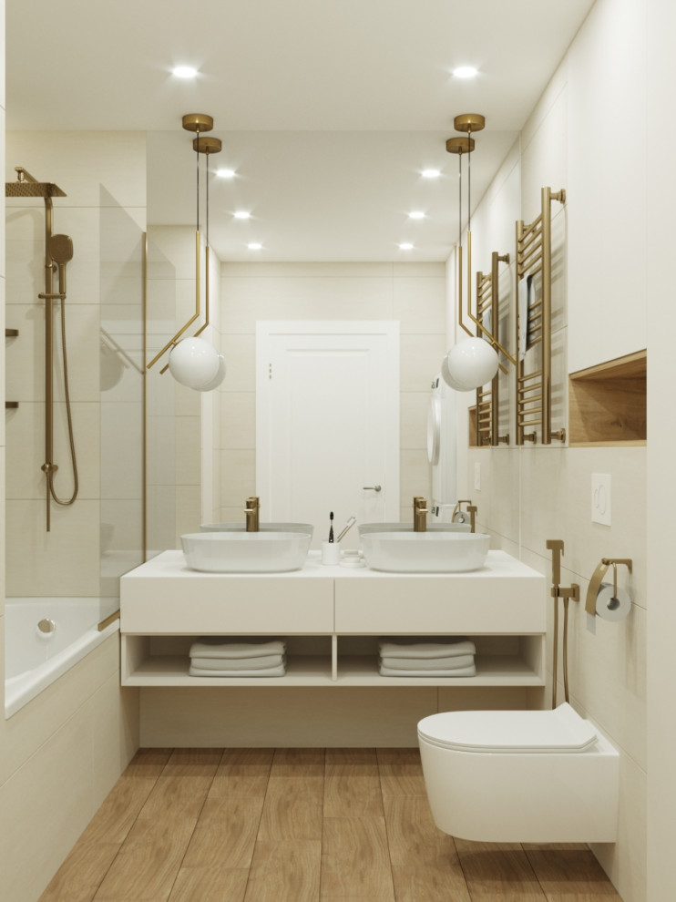 Дизайн проект кухни-гостиной и санузлов в г.Екатеринбург