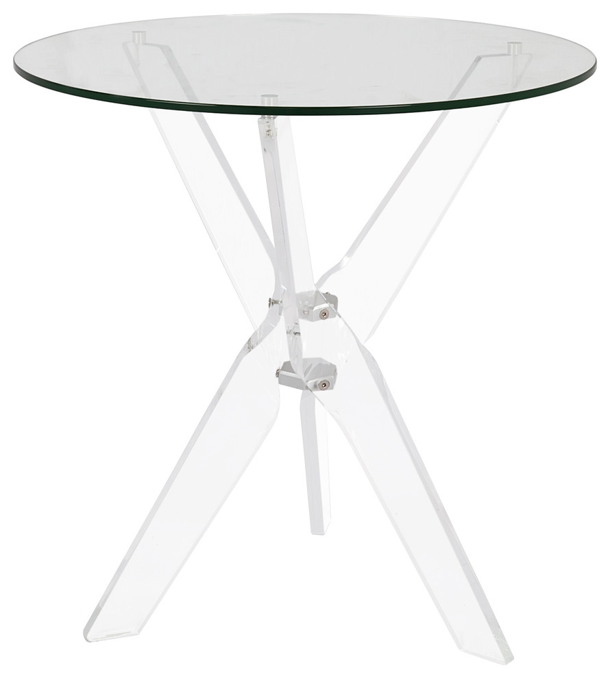 22 Round Acrylic Accent Table - Contemporary - Side Tables And End Tables - by THY-HOM | Houzz