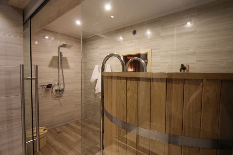 Сауна с комнатой отдыха и купелью