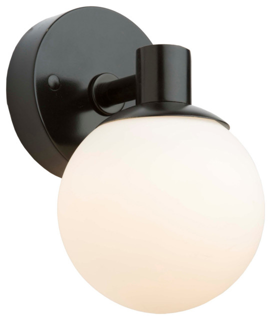 Tilbury Wall Light, Semi Gloss Black, 1Light Contemporary Wall