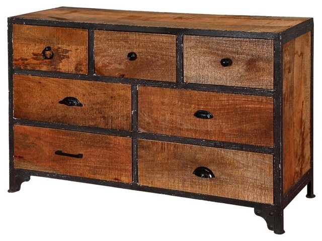 Le Industrial Mango Wood 7 Drawer Standard Horizontal Dresser Industrial Dressers By Sierra Living Concepts Le Industrial Mango Wood 7 Drawer Standard Horizontal Dresser Industrial Dressers By Sierra Living Concepts